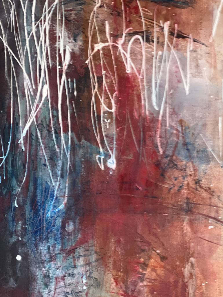 Original Automatic writing Abstract Painting by Isabelle Schenckbecher-Quint