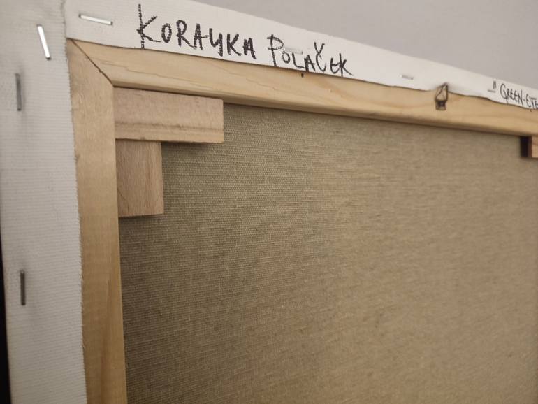 Original Abstract Expressionism Cats Painting by Koraljka Polacek