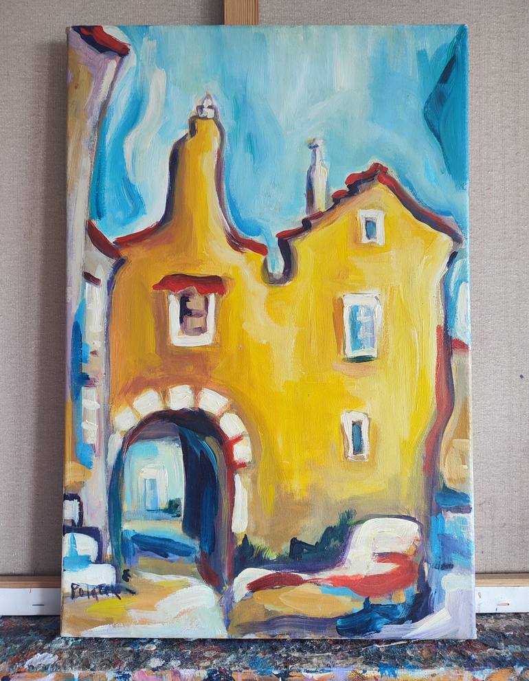 Original Figurative Architecture Painting by Koraljka Polacek