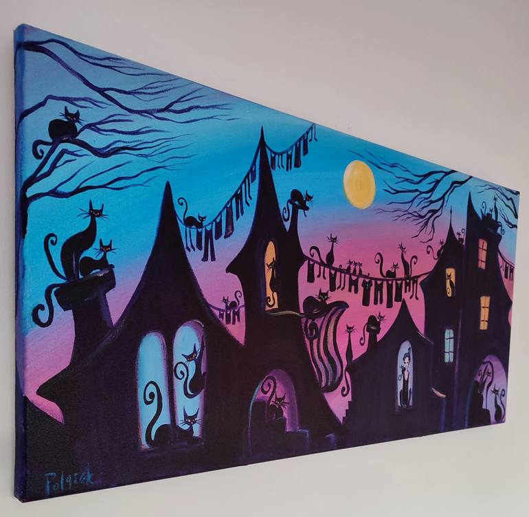 Original Art Nouveau Time Painting by Koraljka Polacek