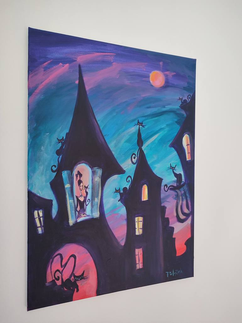 Original Expressionism Fantasy Painting by Koraljka Polacek