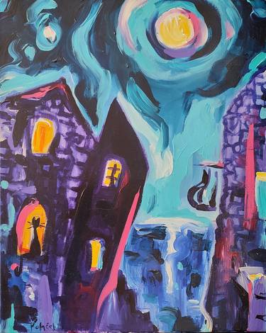 Original Abstract Expressionism Time Paintings by Koraljka Polacek