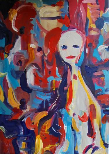 Print of Abstract Expressionism Love Paintings by Koraljka Polacek