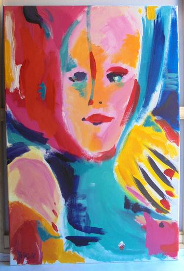 Original Abstract Expressionism Women Paintings by Koraljka Polacek