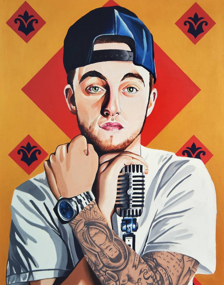 Mac Miller Portrait Painting By Ra Paints Saatchi Art