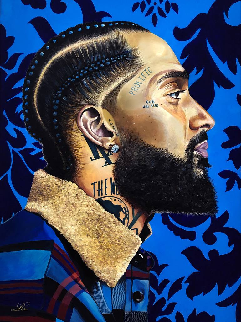 Nipsey Hussle portrait SOLD Painting by Rá Paints Saatchi Art