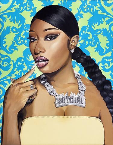 Megan Thee Stallion Portrait Painting thumb