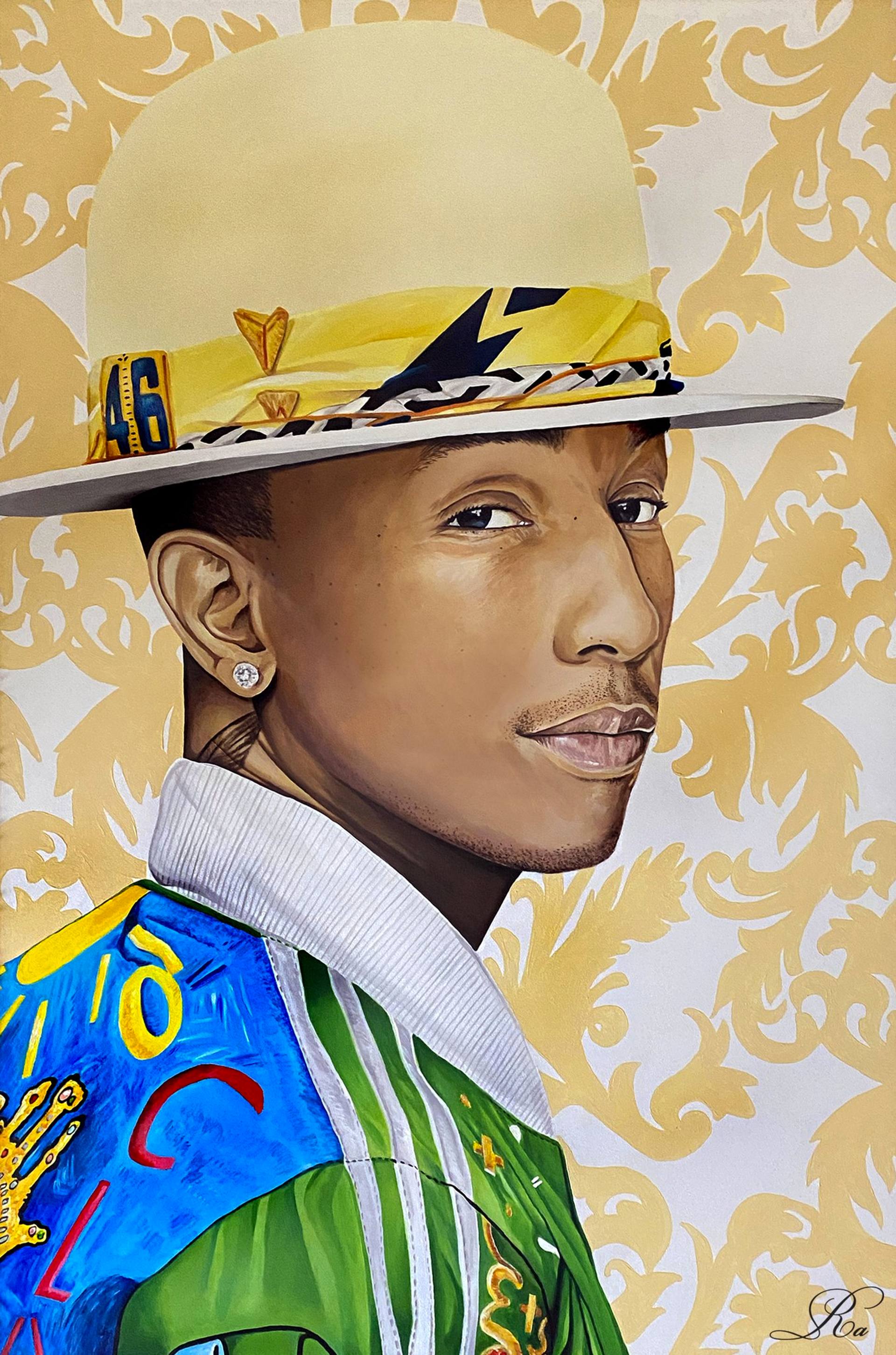 Pharrell Williams Portrait Painting, image size:1920x2902