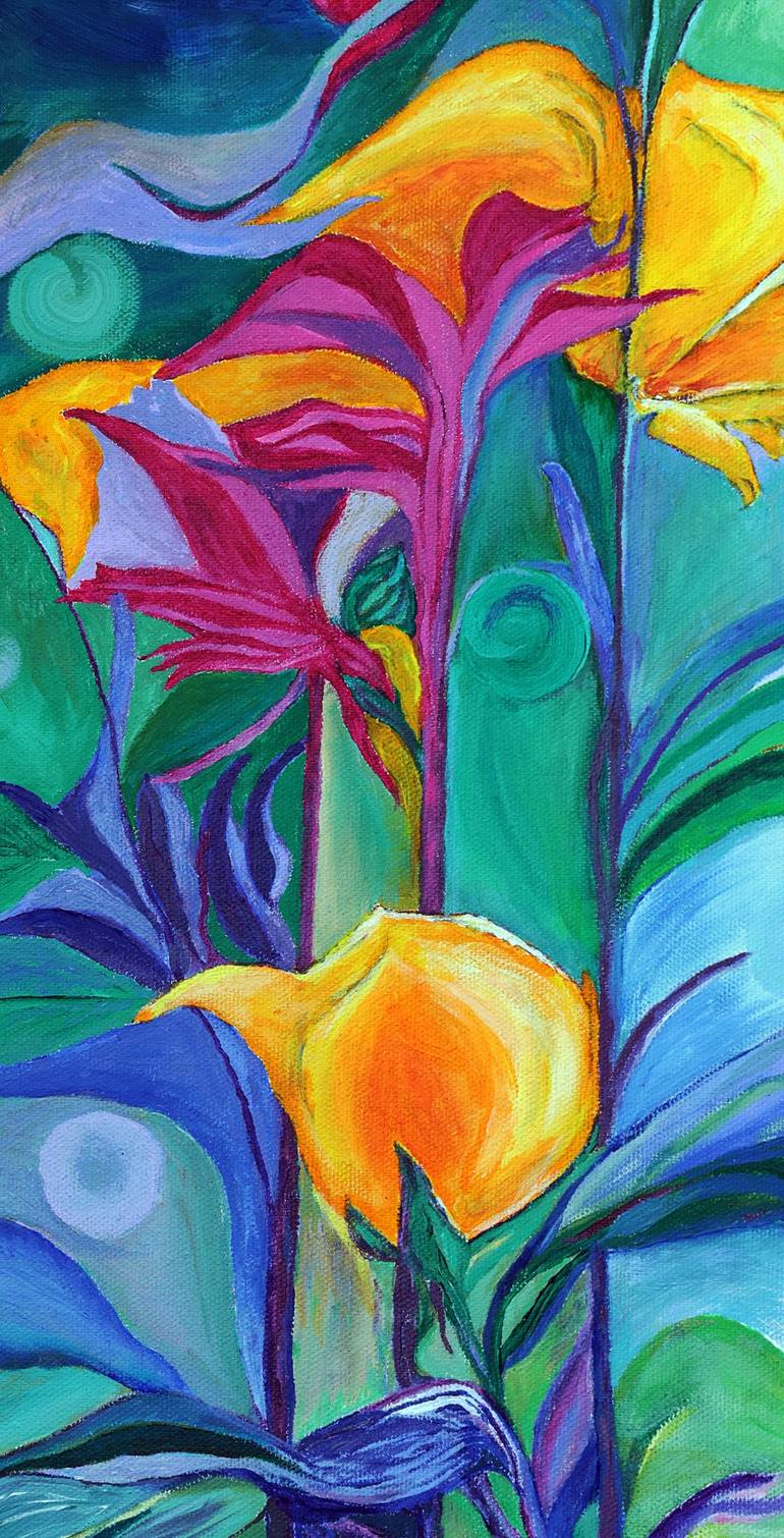 Original Expressionism Floral Painting by Alla Simutina