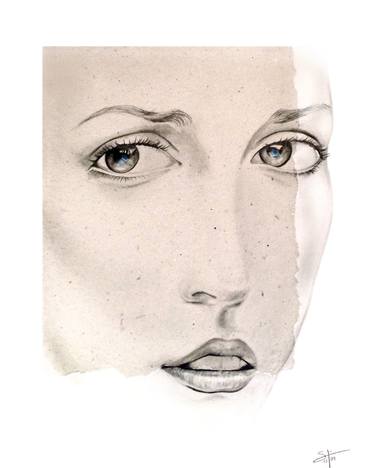 Original Fine Art Women Drawings by Sofia 