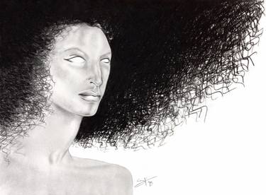 Original Fine Art Women Drawings by Sofia 