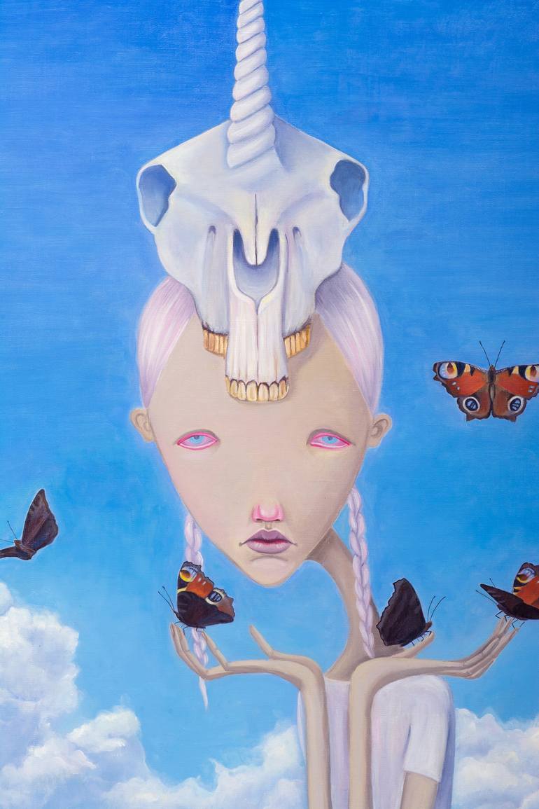 Original Surrealism Women Painting by Julia Kuzina