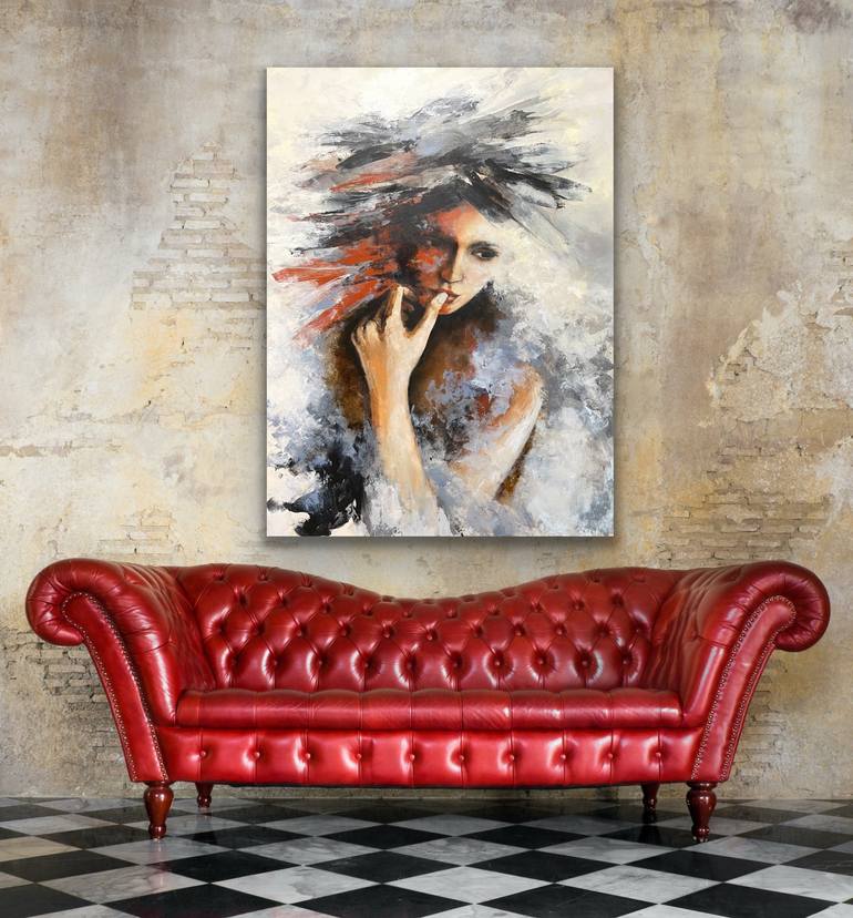 Original Figurative Portrait Painting by Miri Baruch