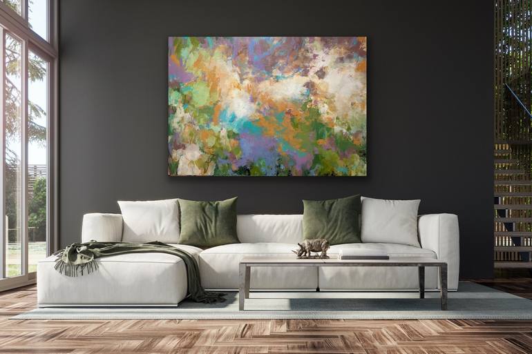 Original Abstract Expressionism Abstract Painting by Miri Baruch