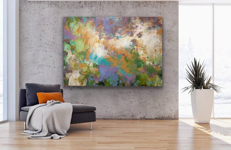 Original Abstract Expressionism Abstract Painting by Miri Baruch