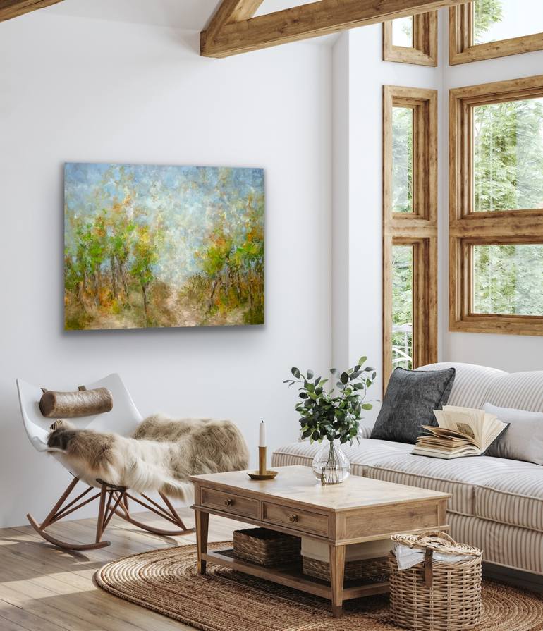 Original Abstract Landscape Painting by Miri Baruch