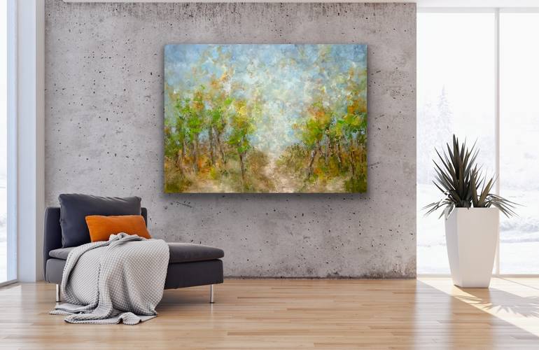 Original Abstract Landscape Painting by Miri Baruch