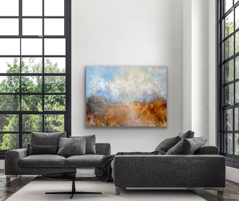 Original Abstract Landscape Painting by Miri Baruch