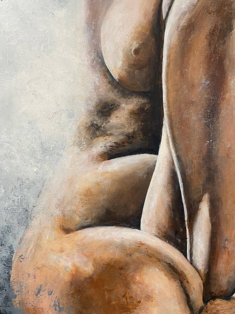 Original Figurative Nude Painting by Miri Baruch