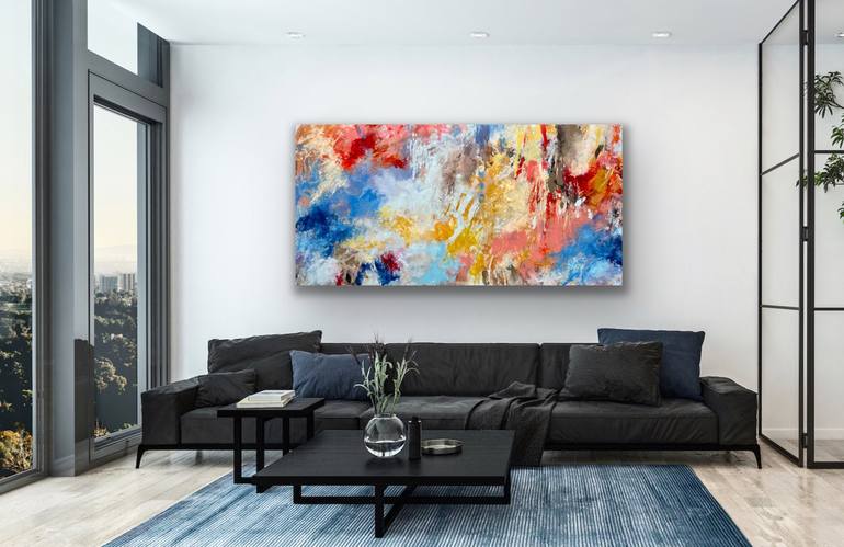 Original Modernism Abstract Painting by Miri Baruch