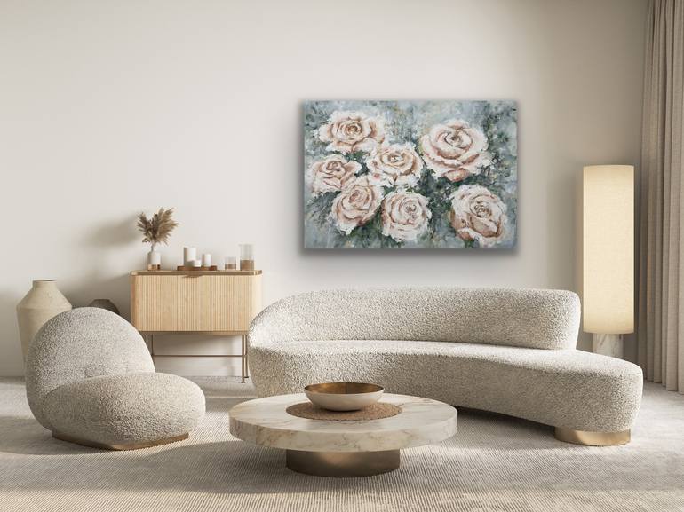 Original Figurative Floral Painting by Miri Baruch