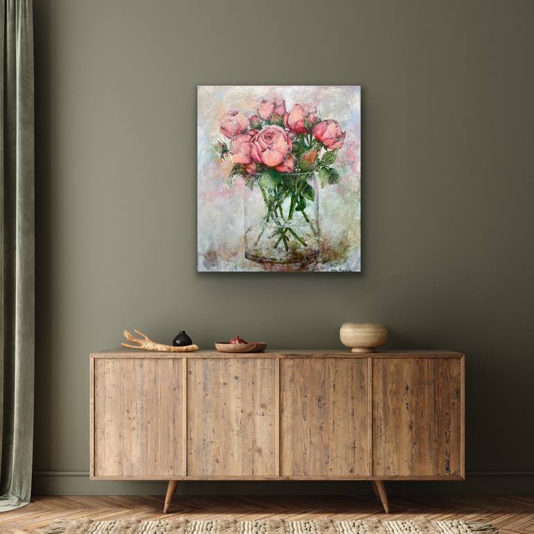 Original Figurative Floral Painting by Miri Baruch