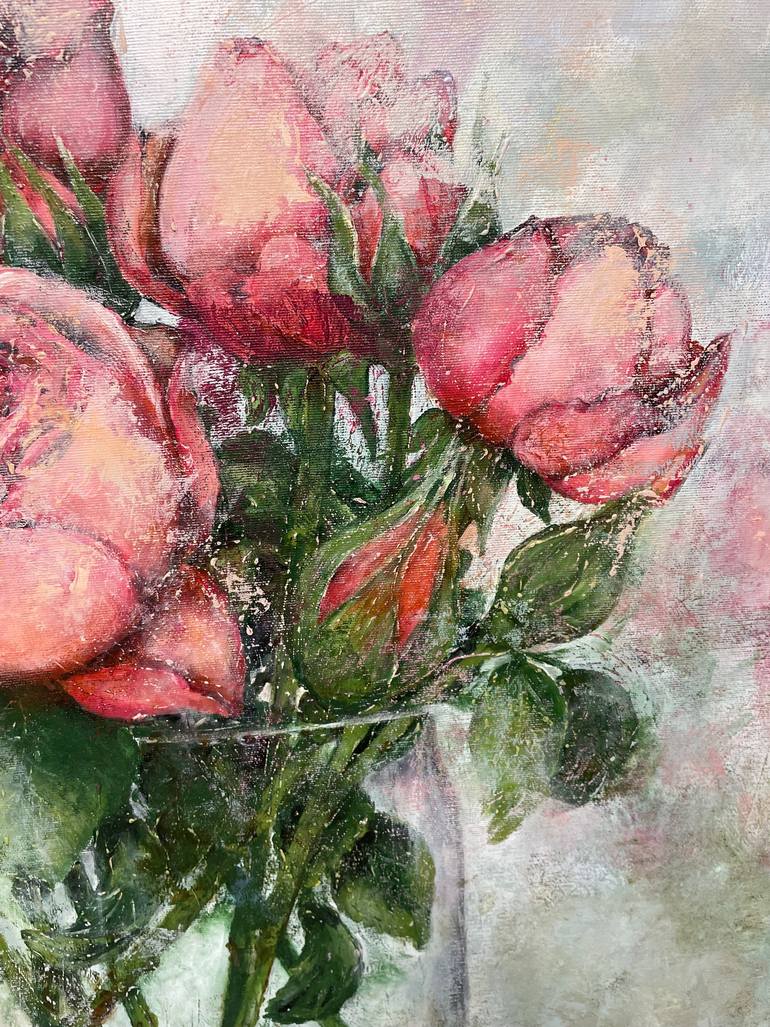 Original Figurative Floral Painting by Miri Baruch
