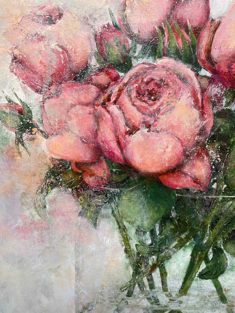 Original Figurative Floral Painting by Miri Baruch