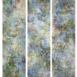 Whispers of green triptych by Miri Baruch