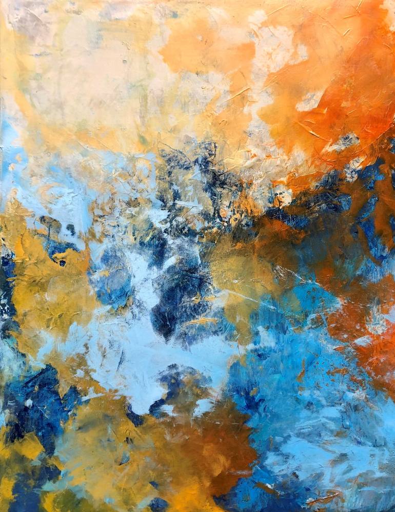 Original Abstract Expressionism Abstract Painting by Miri Baruch