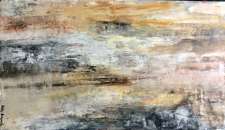 Original Minimalism Abstract Painting by Miri Baruch