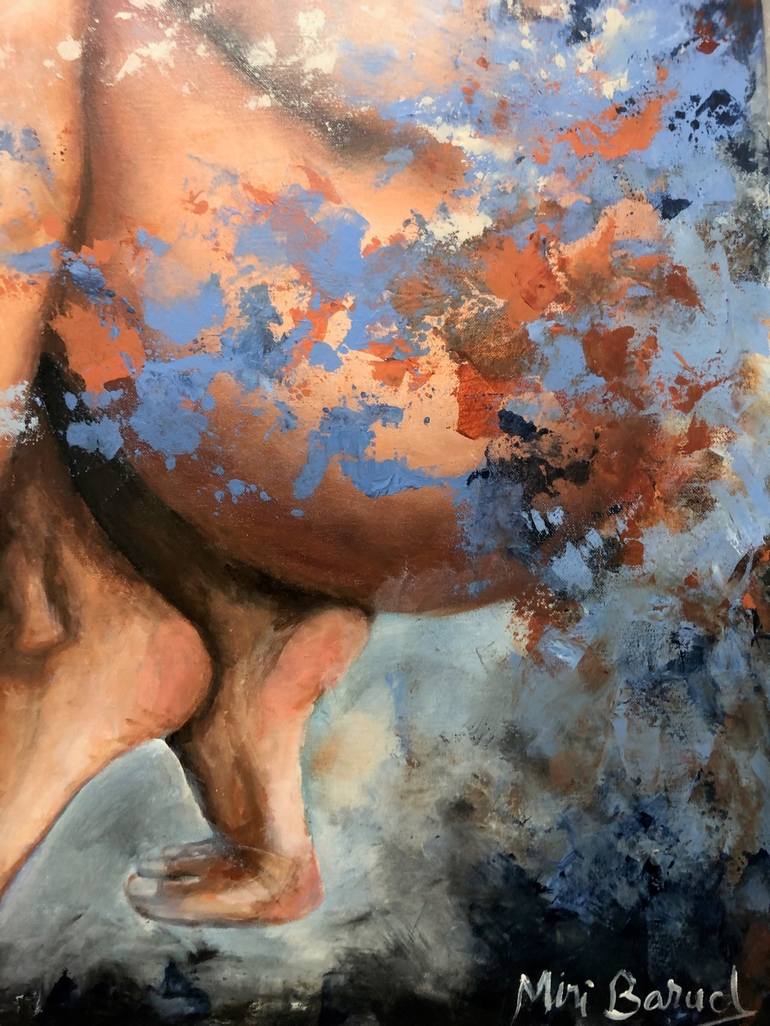 Original Figurative Nude Painting by Miri Baruch