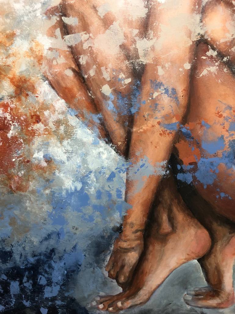 Original Figurative Nude Painting by Miri Baruch