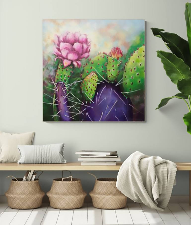 Original Figurative Botanic Painting by Miri Baruch