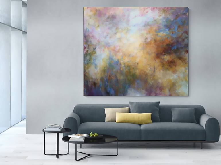 Original Abstract Expressionism Abstract Painting by Miri Baruch