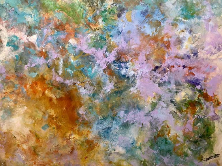 Original Abstract Expressionism Abstract Painting by Miri Baruch