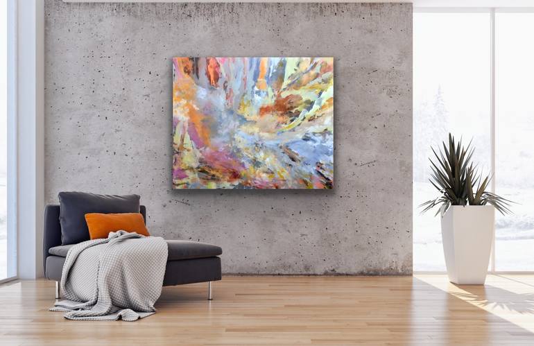 Original Abstract Expressionism Abstract Painting by Miri Baruch