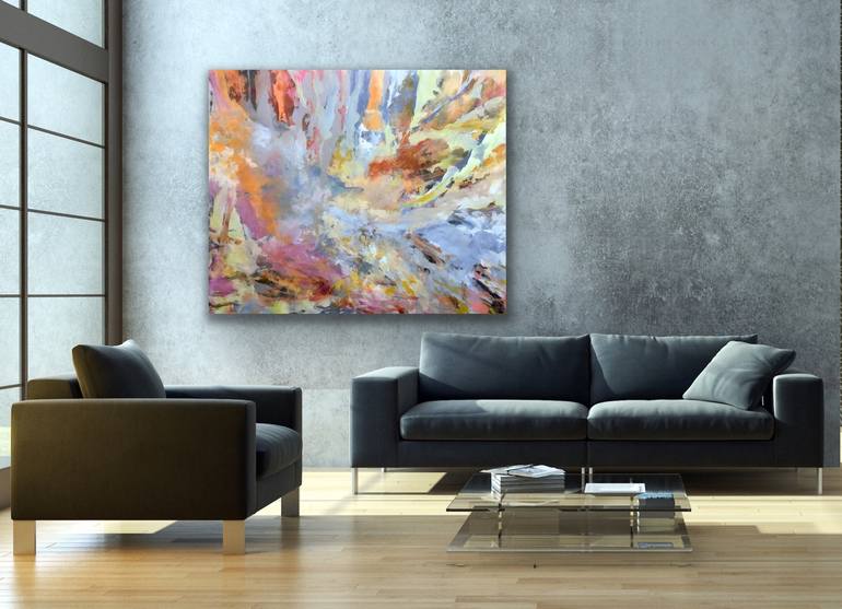 Original Abstract Expressionism Abstract Painting by Miri Baruch