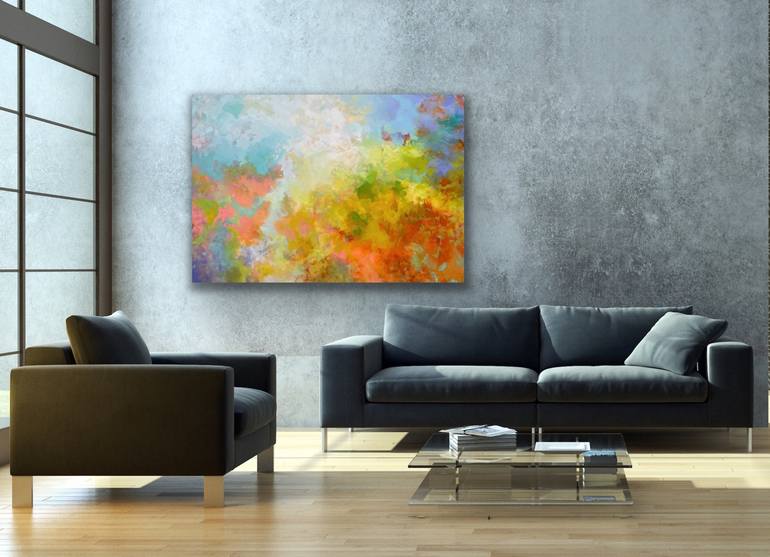 Original Abstract Expressionism Abstract Painting by Miri Baruch