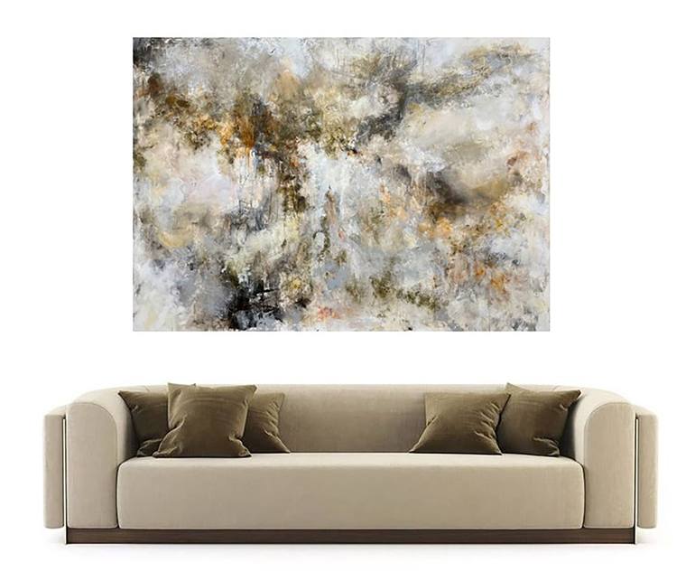 Original Abstract Expressionism Abstract Painting by Miri Baruch