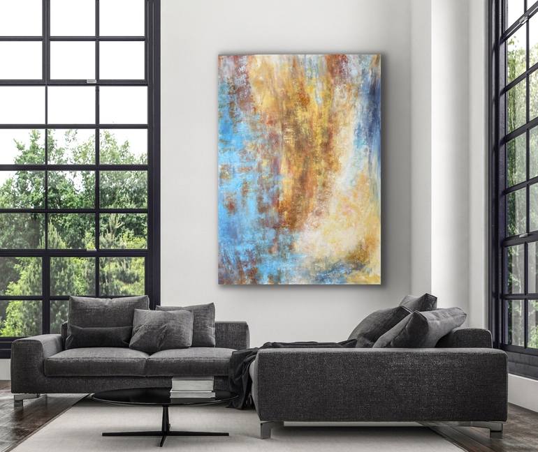 Original Abstract Expressionism Abstract Painting by Miri Baruch