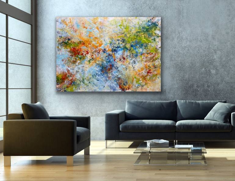 Original Abstract Expressionism Abstract Painting by Miri Baruch