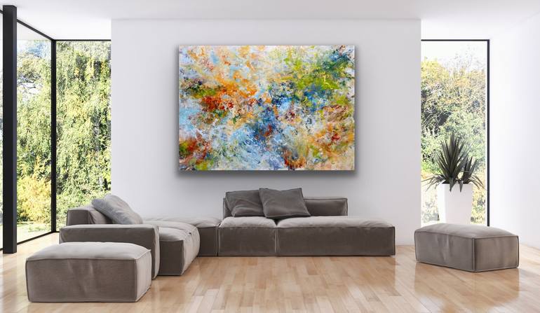 Original Abstract Expressionism Abstract Painting by Miri Baruch