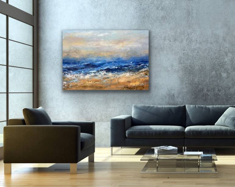 Original Abstract Seascape Painting by Miri Baruch