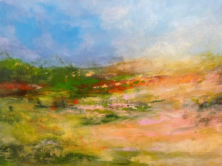 Original Abstract Expressionism Landscape Painting by Miri Baruch