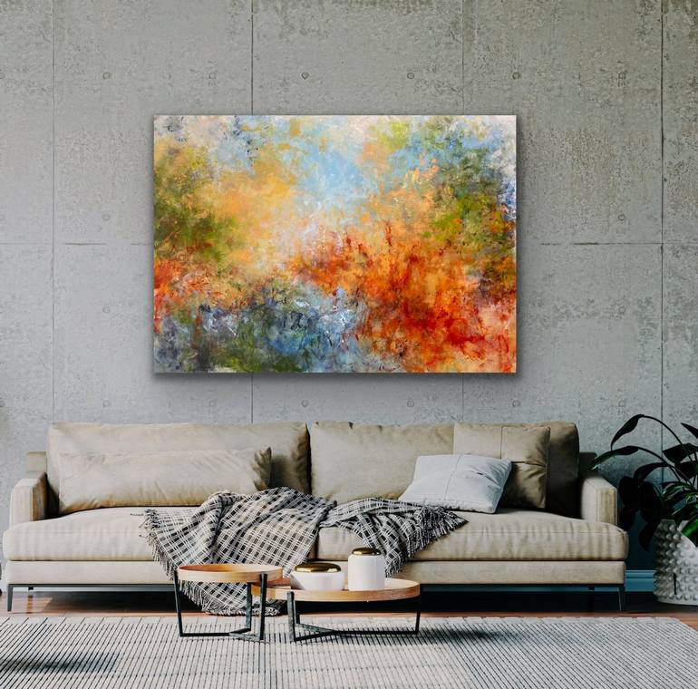 Original Abstract Expressionism Abstract Painting by Miri Baruch