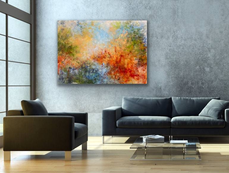 Original Abstract Expressionism Abstract Painting by Miri Baruch