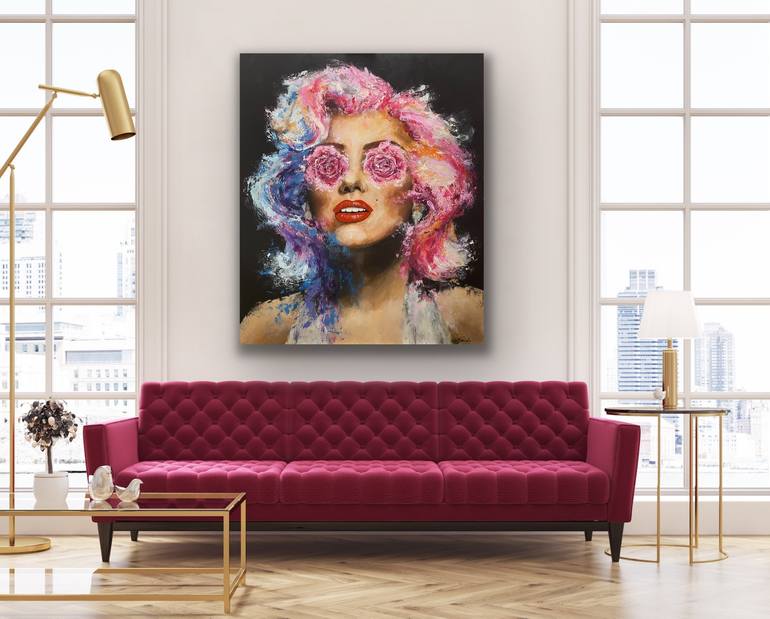 Original Pop Art Pop Culture/Celebrity Painting by Miri Baruch