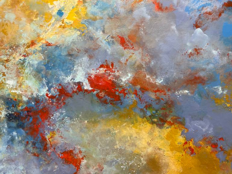 Original Art Deco Abstract Painting by Miri Baruch