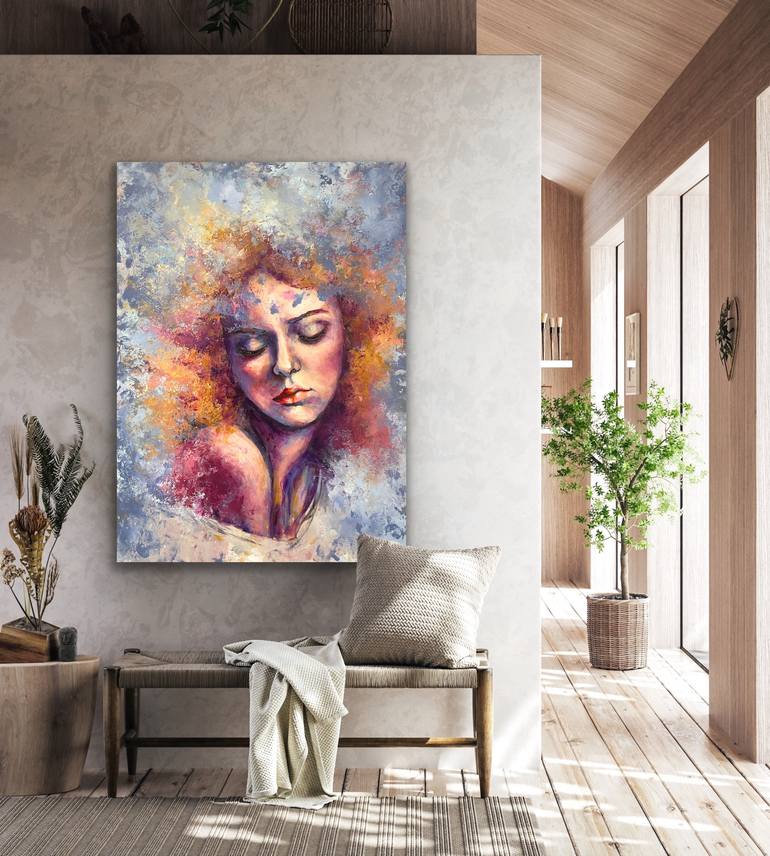 Original Art Deco People Painting by Miri Baruch